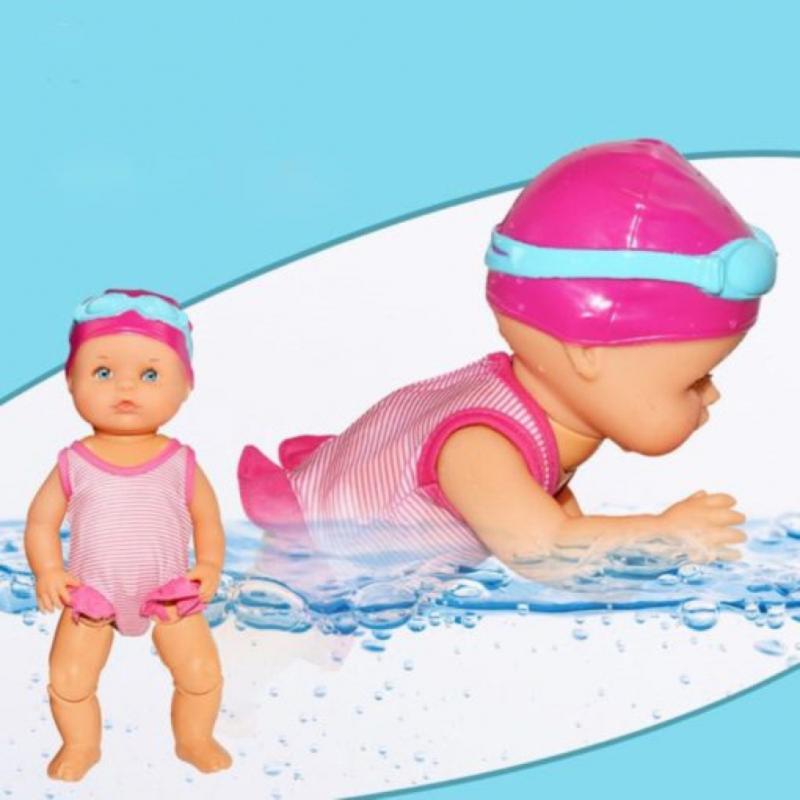 Portable Waterproof Swimming Doll Floating Bath Toy Swimming Toys Simulation Backstroke Doll Small New Dolls Electric